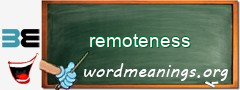 WordMeaning blackboard for remoteness